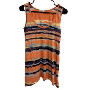 Allen Allen Womens Sleeveless Tie-Dye Sundress With Pocket Sz Small
